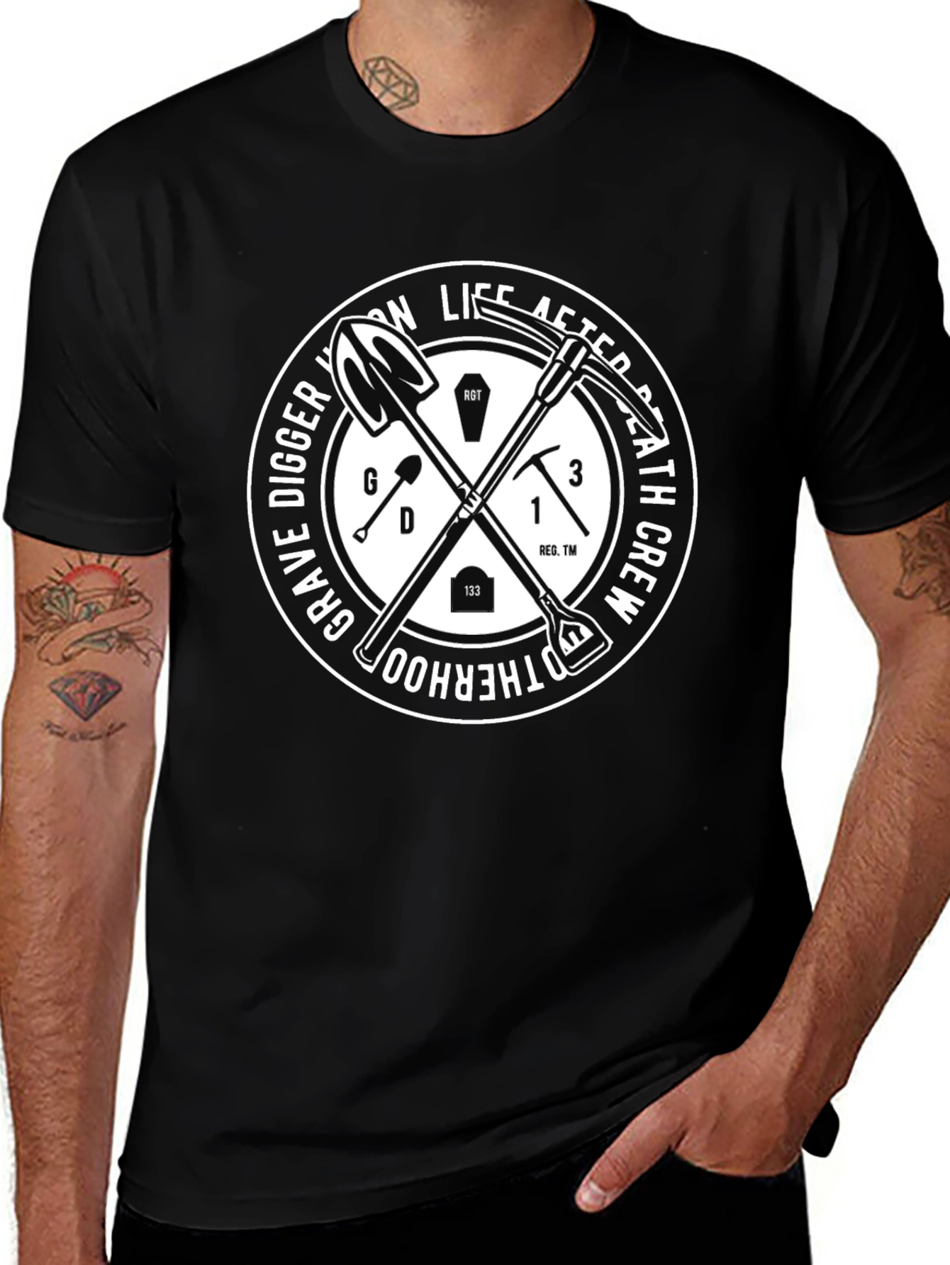 Grave Digger Brotherhood Black T-Shirt