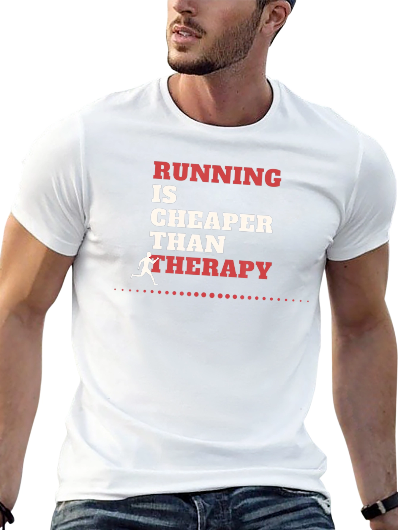 Running is Cheaper Than Therapy Graphic Tee
