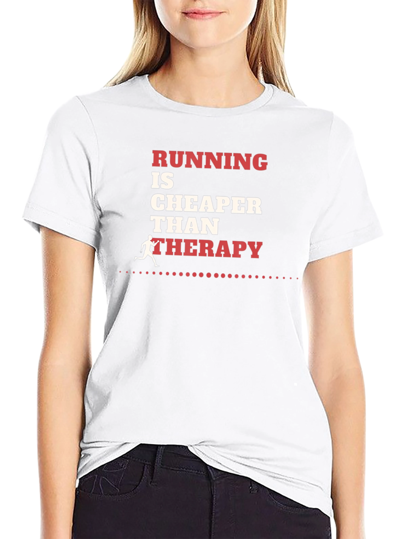 Running is Cheaper Than Therapy Graphic Tee
