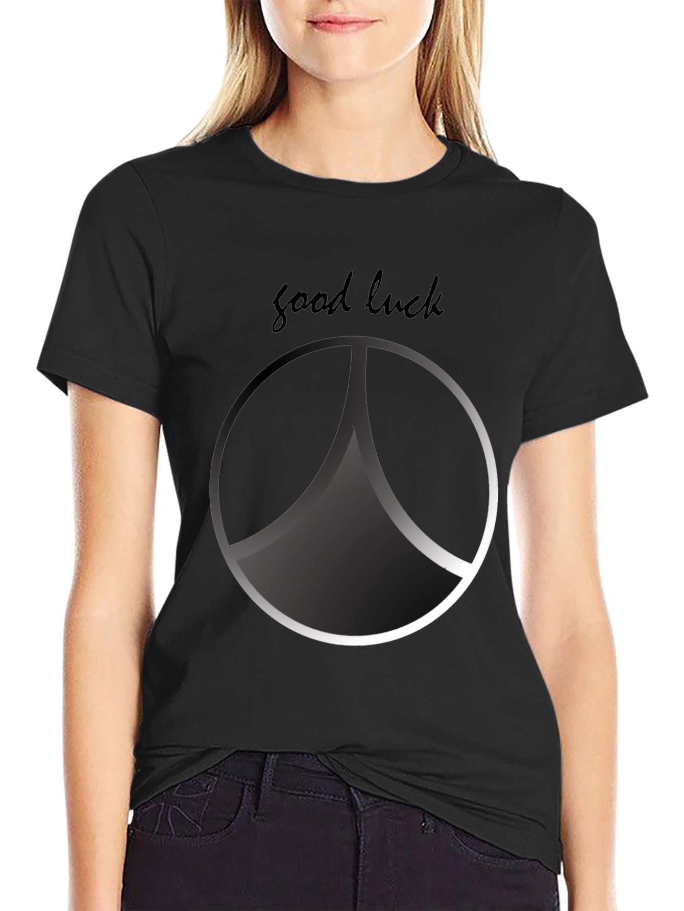 Good Luck Graphic Print T-Shirt