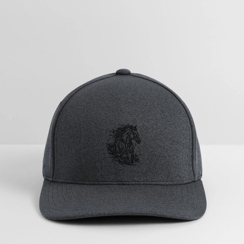 Stallion With Elegant Mane Blowing In The Wind