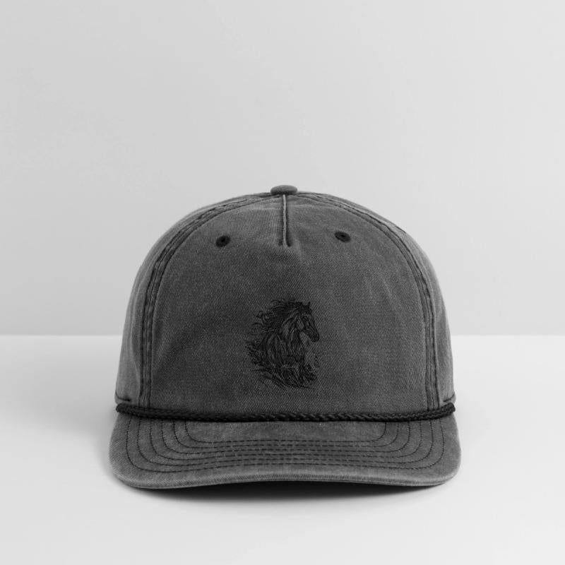 Stallion With Elegant Mane Blowing In The Wind