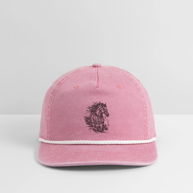 Stallion With Elegant Mane Blowing In The Wind