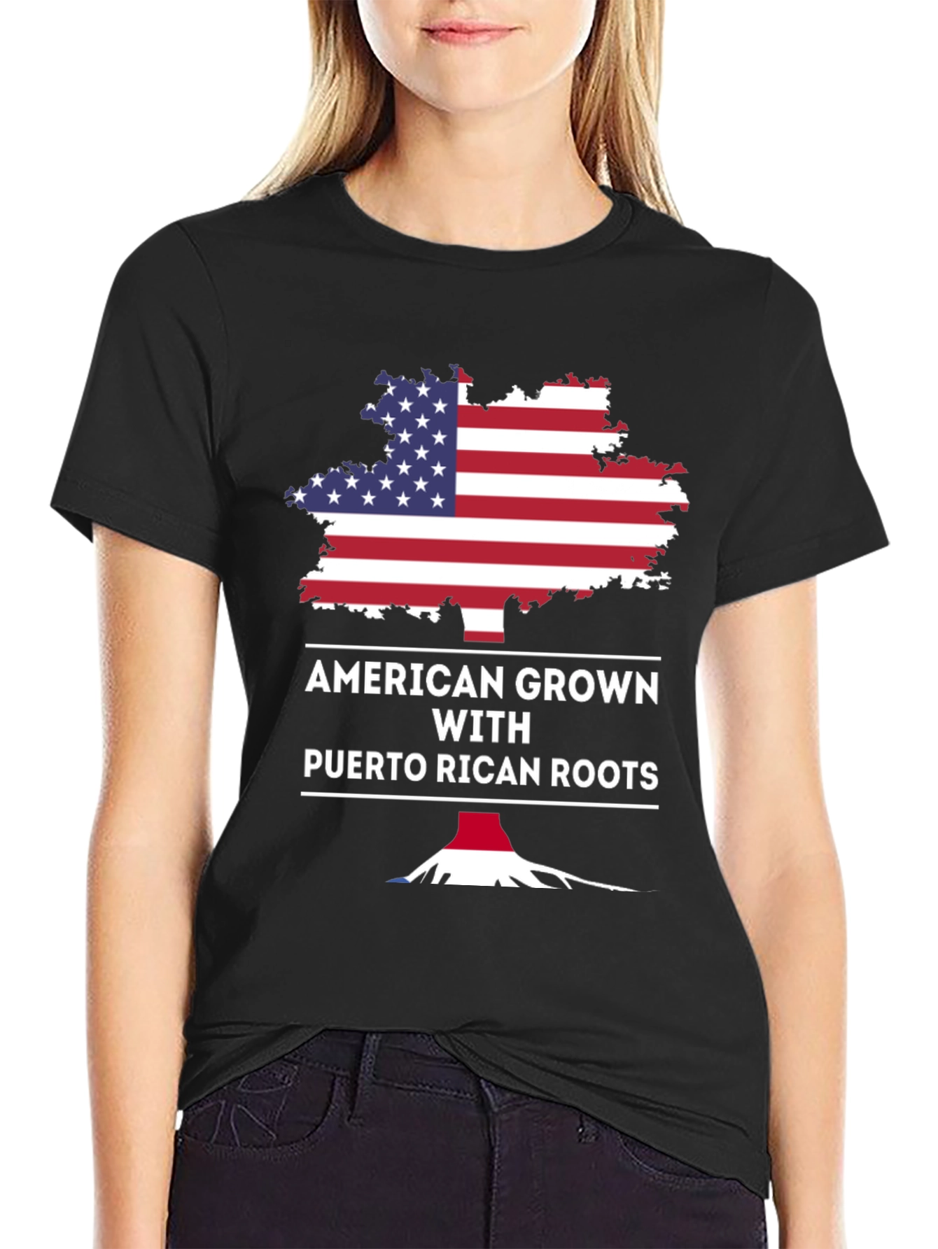 American Grown Puerto Rican Roots T-Shirt