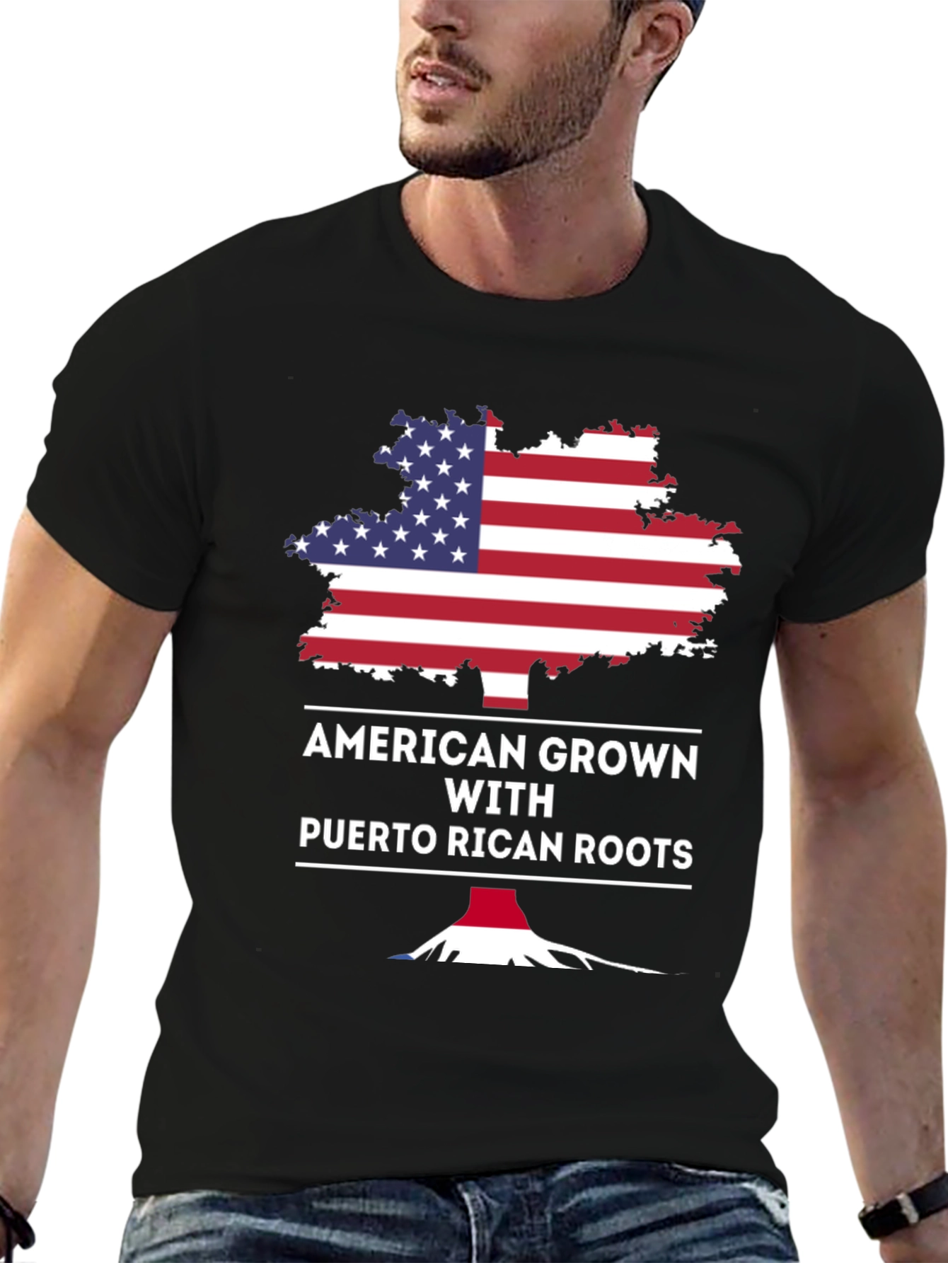 American Grown Puerto Rican Roots T-Shirt