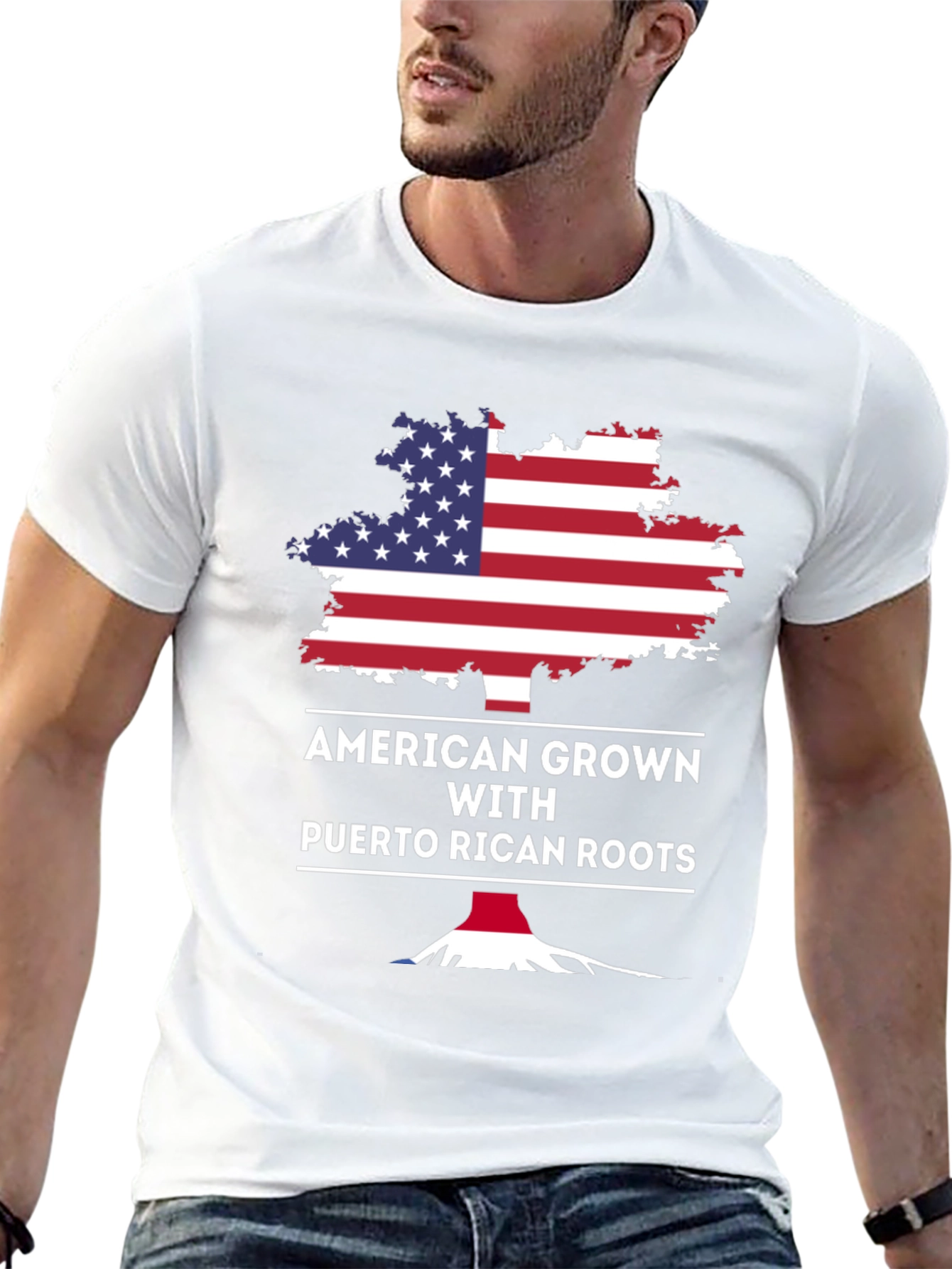 American Grown Puerto Rican Roots T-Shirt
