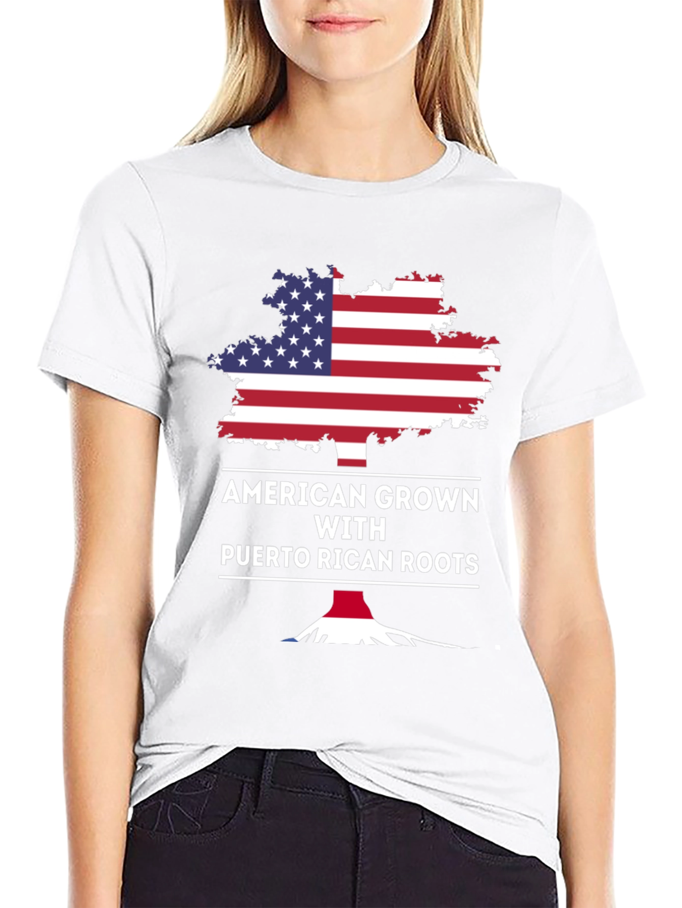 American Grown Puerto Rican Roots T-Shirt