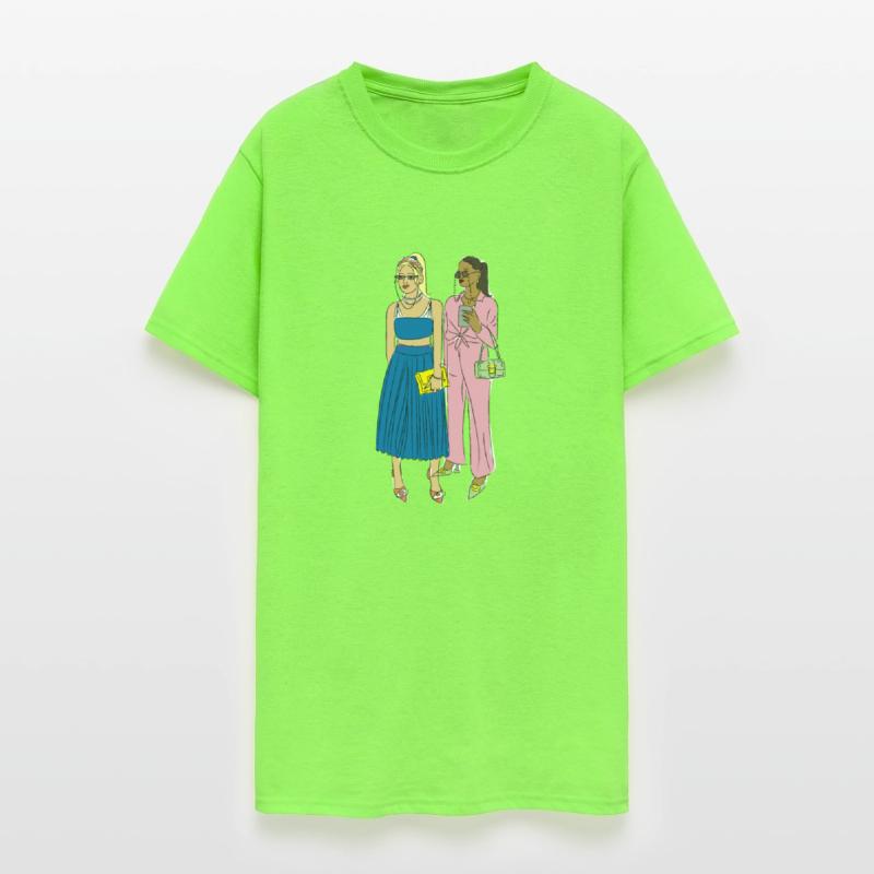 Stylish Duo: Beautiful Girls Illustration