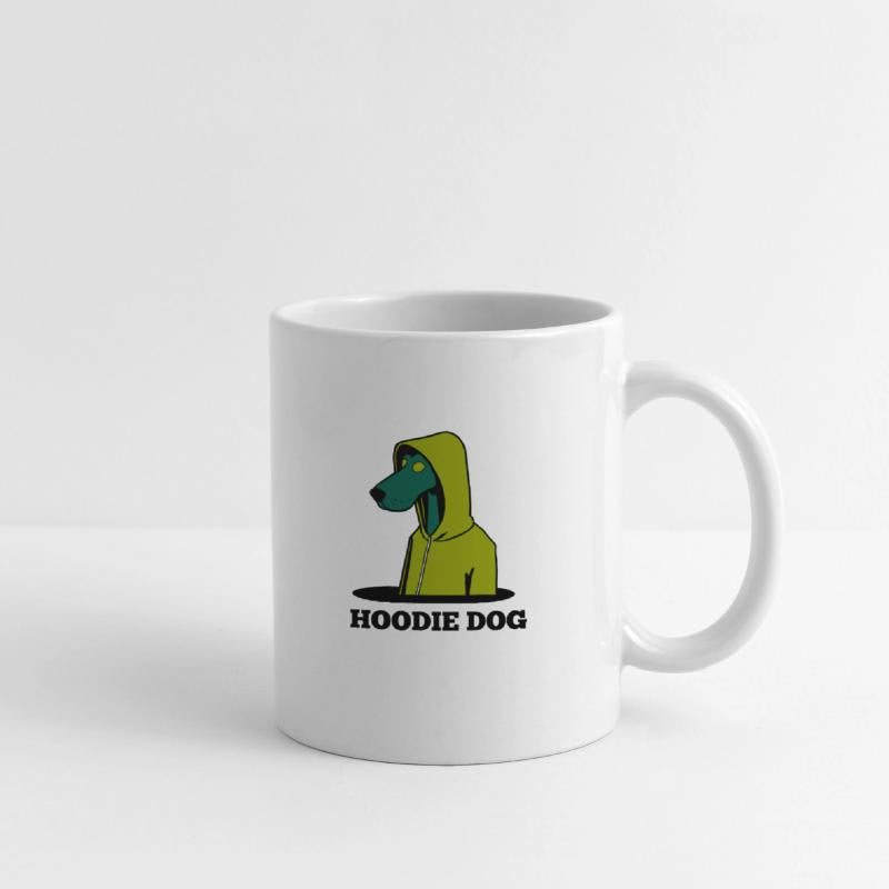 Stylish hip hop dog in a hoodie, Swag!