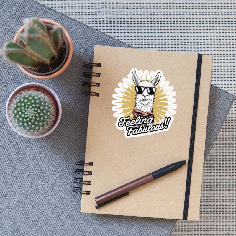 Stylish Llama Art Feeling Fabulous! Digital Design