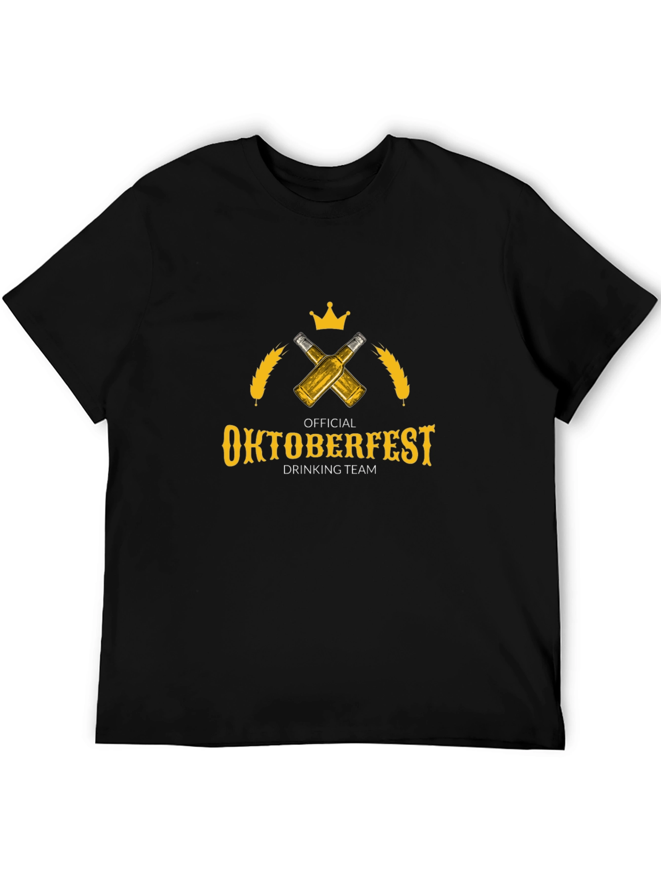 Oktoberfest Drinking Team T-Shirt - Beer & Crown Design