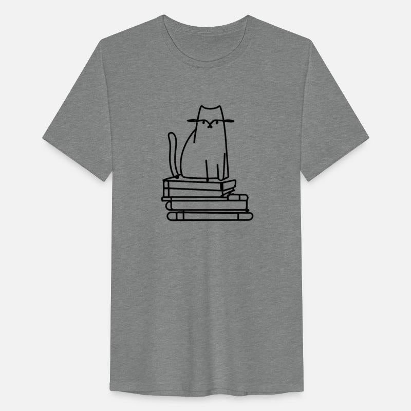 Sublime Simplicity: Cat and Books One-Line Art