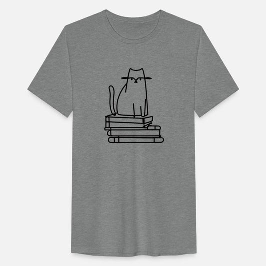 Sublime Simplicity: Cat and Books One-Line Art