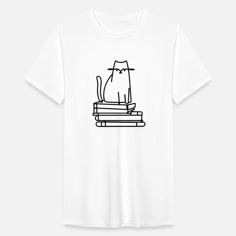 Sublime Simplicity: Cat and Books One-Line Art