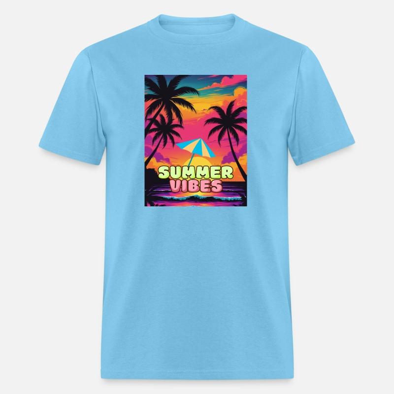 Summer Vibes Retro Sunset, Tropical Beach Palm