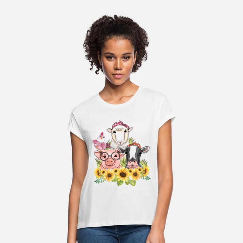Sunflower Farm Animals Chicken Sheep Cow Pig