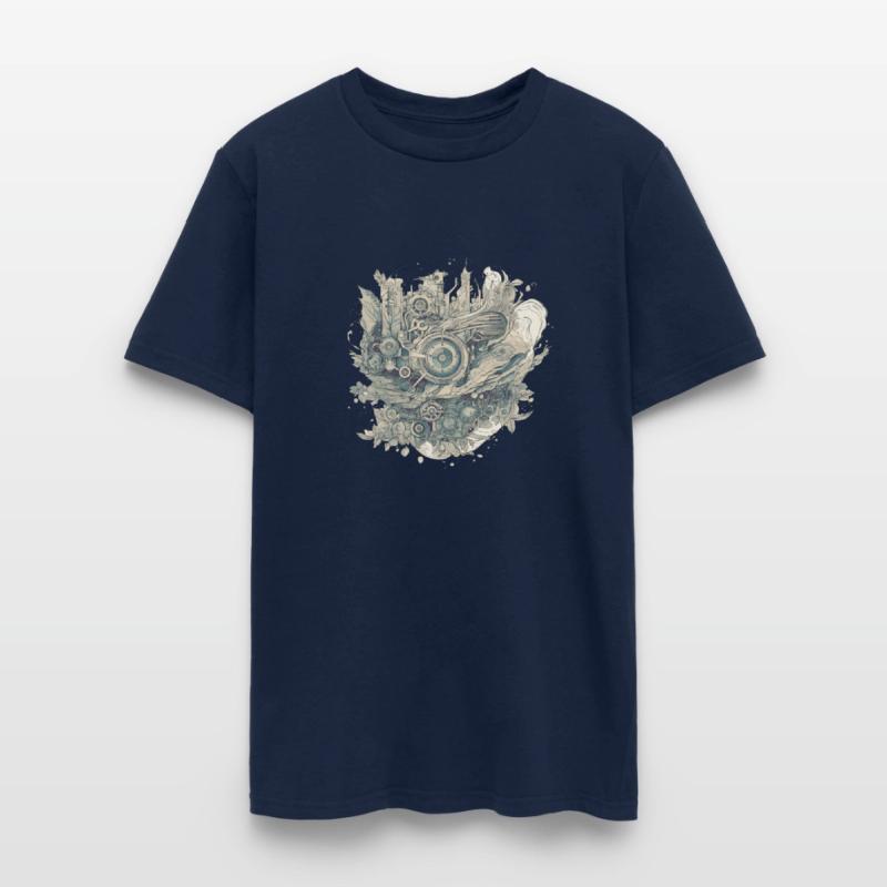 surreal fusion of organic and mechanical elements