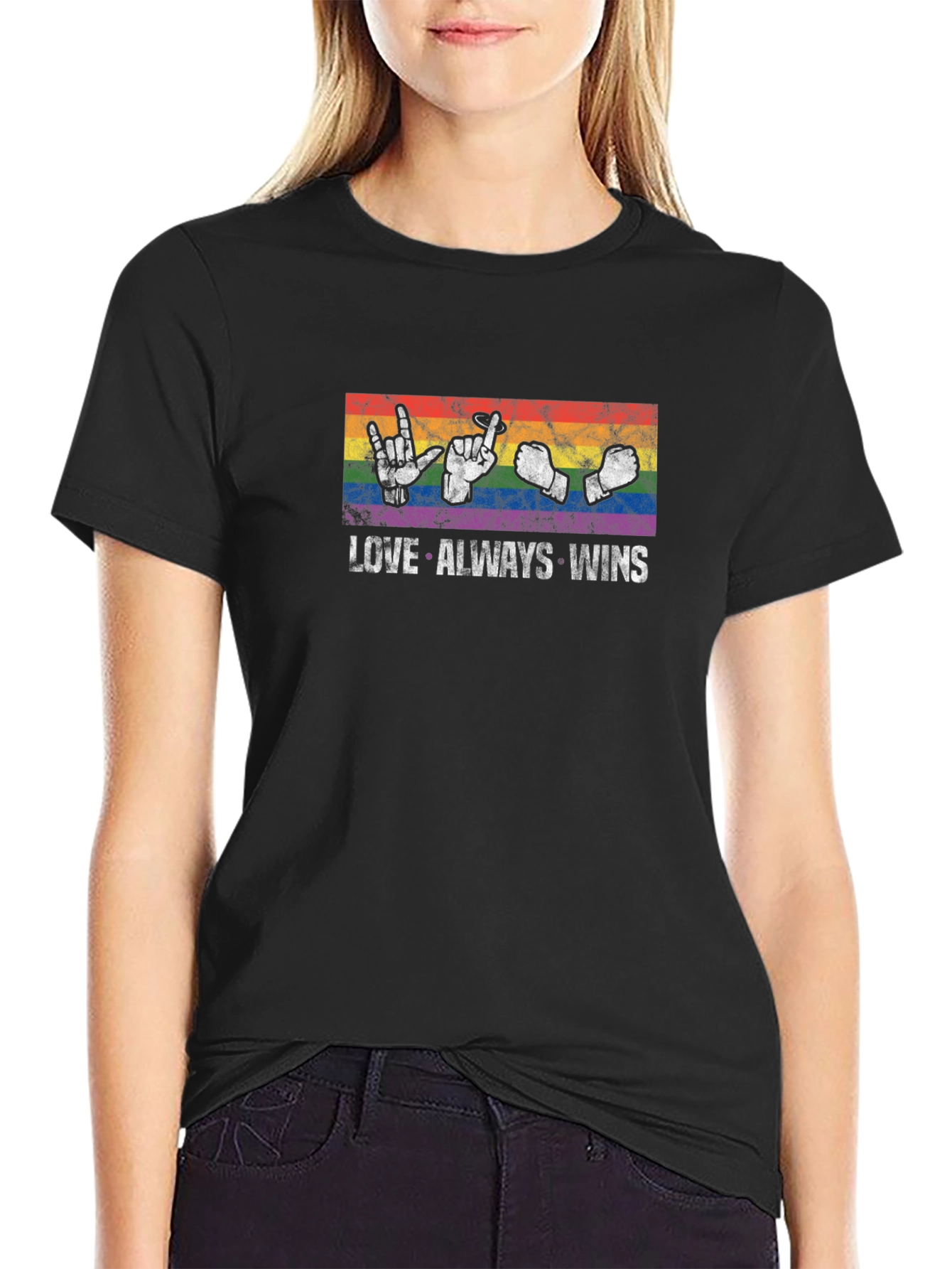 Love Always Wins T-Shirt LGBT Pride Rainbow