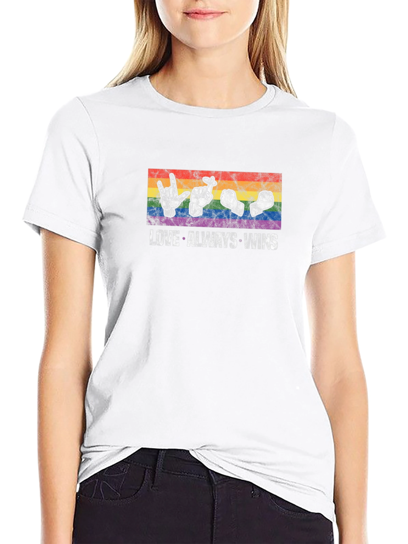 Love Always Wins T-Shirt LGBT Pride Rainbow