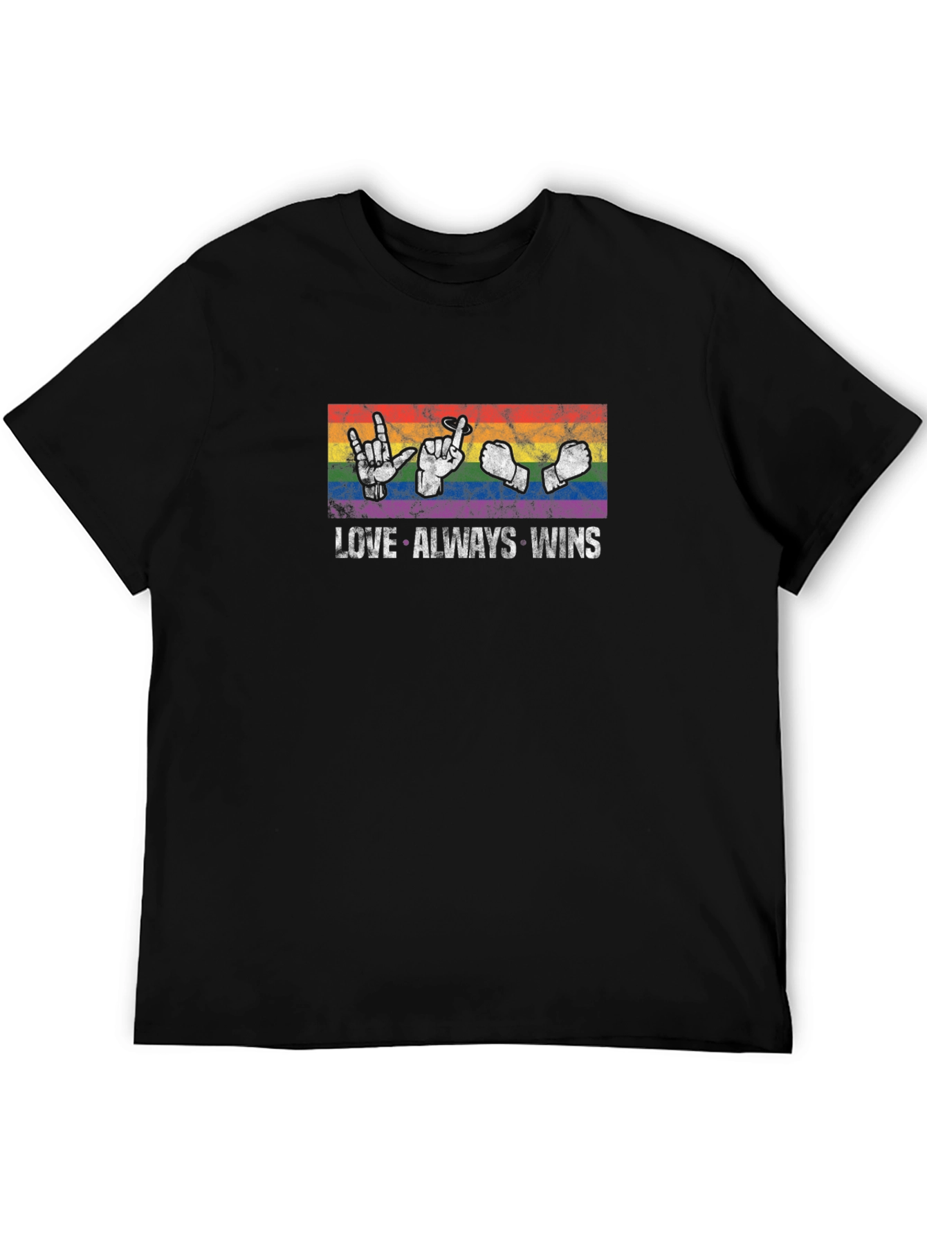 Love Always Wins T-Shirt LGBT Pride Rainbow