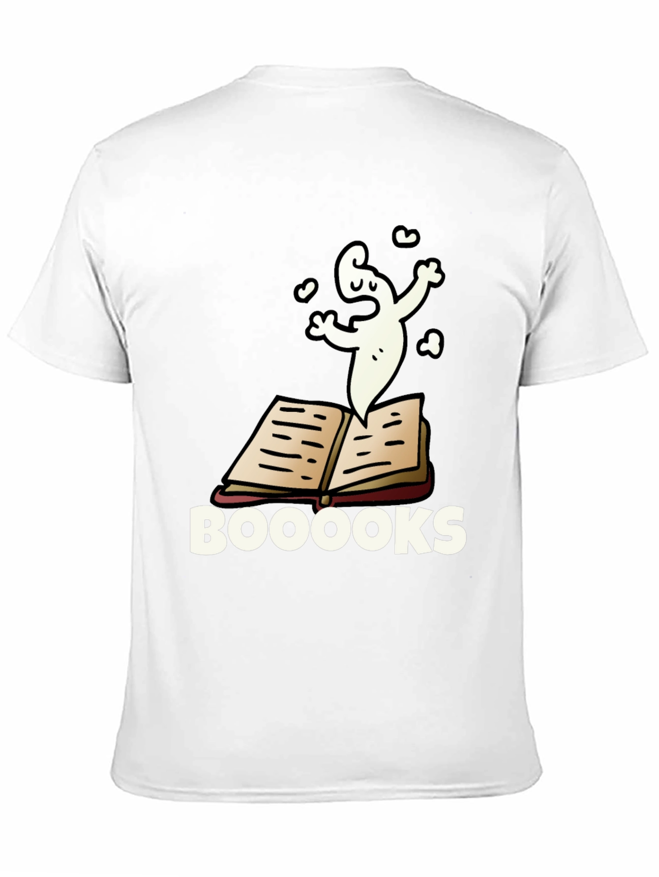 Booooks T-Shirt - Funny Ghost Reading Tee