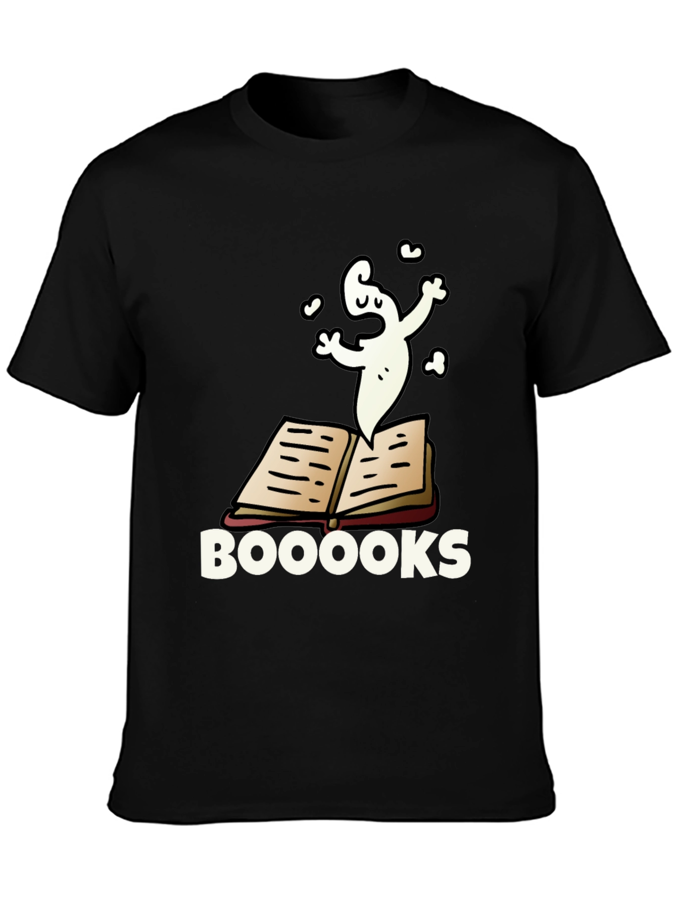 Booooks T-Shirt - Funny Ghost Reading Tee