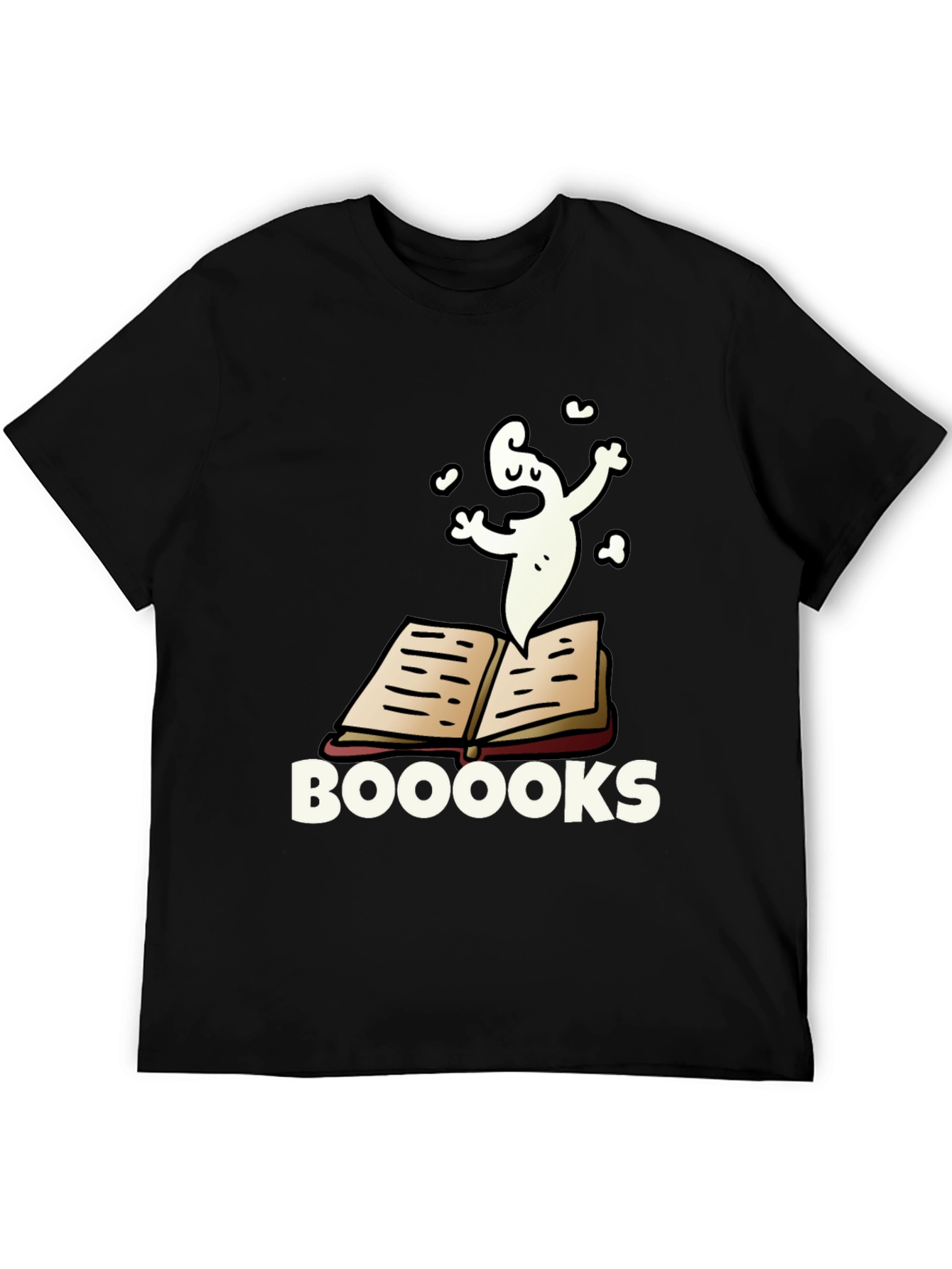 Booooks T-Shirt - Funny Ghost Reading Tee