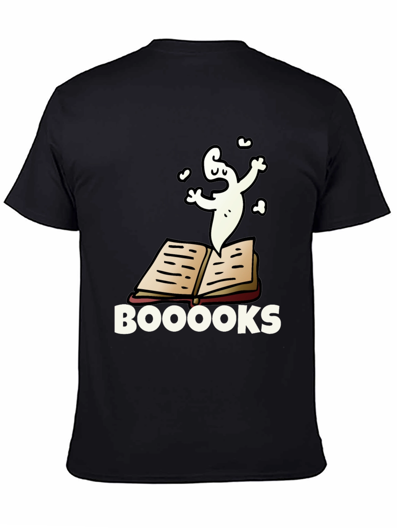 Booooks T-Shirt - Funny Ghost Reading Tee