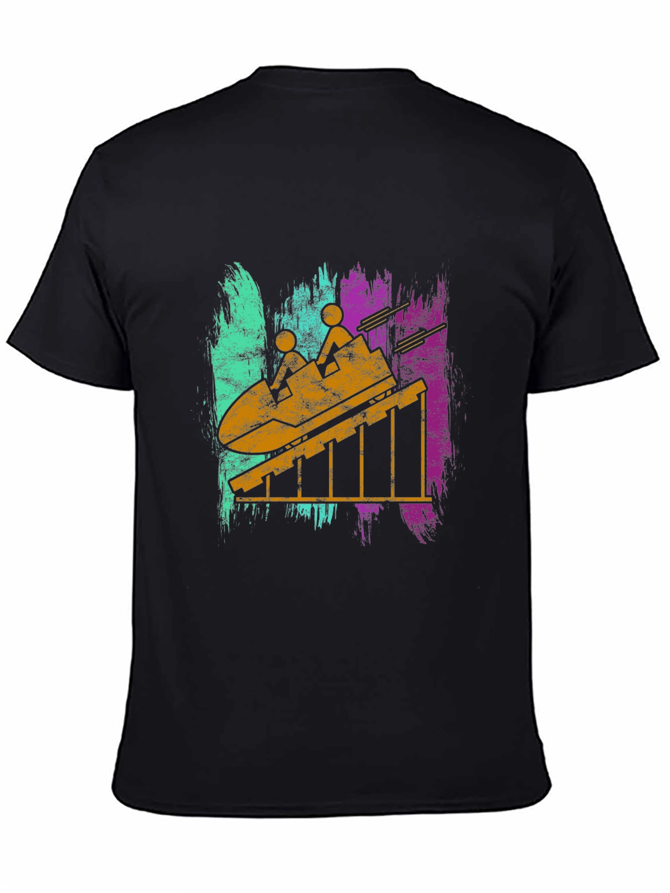 Retro Roller Coaster Graphic T-Shirt