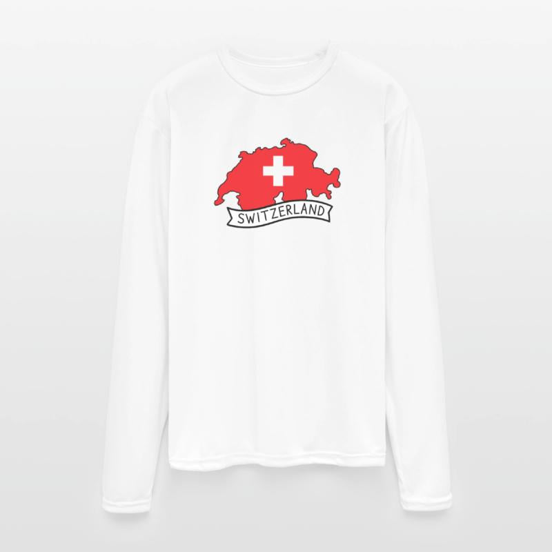 Switzerland Map with Cross Emblem