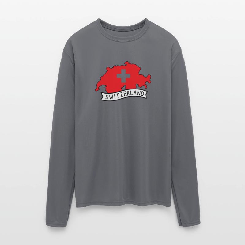 Switzerland Map with Cross Emblem