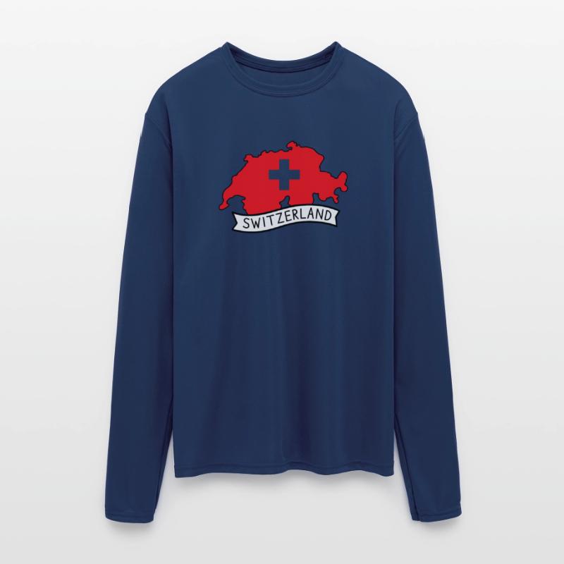 Switzerland Map with Cross Emblem