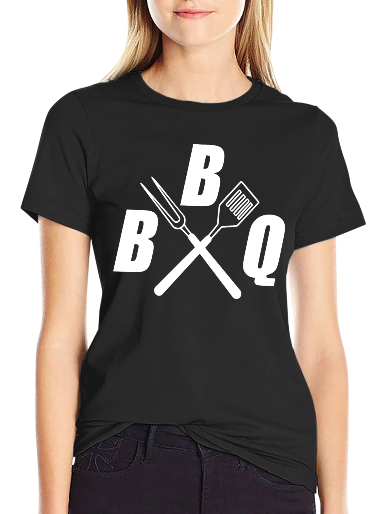 BBQ T-Shirt - Grilling Utensil Graphic Tee - Black