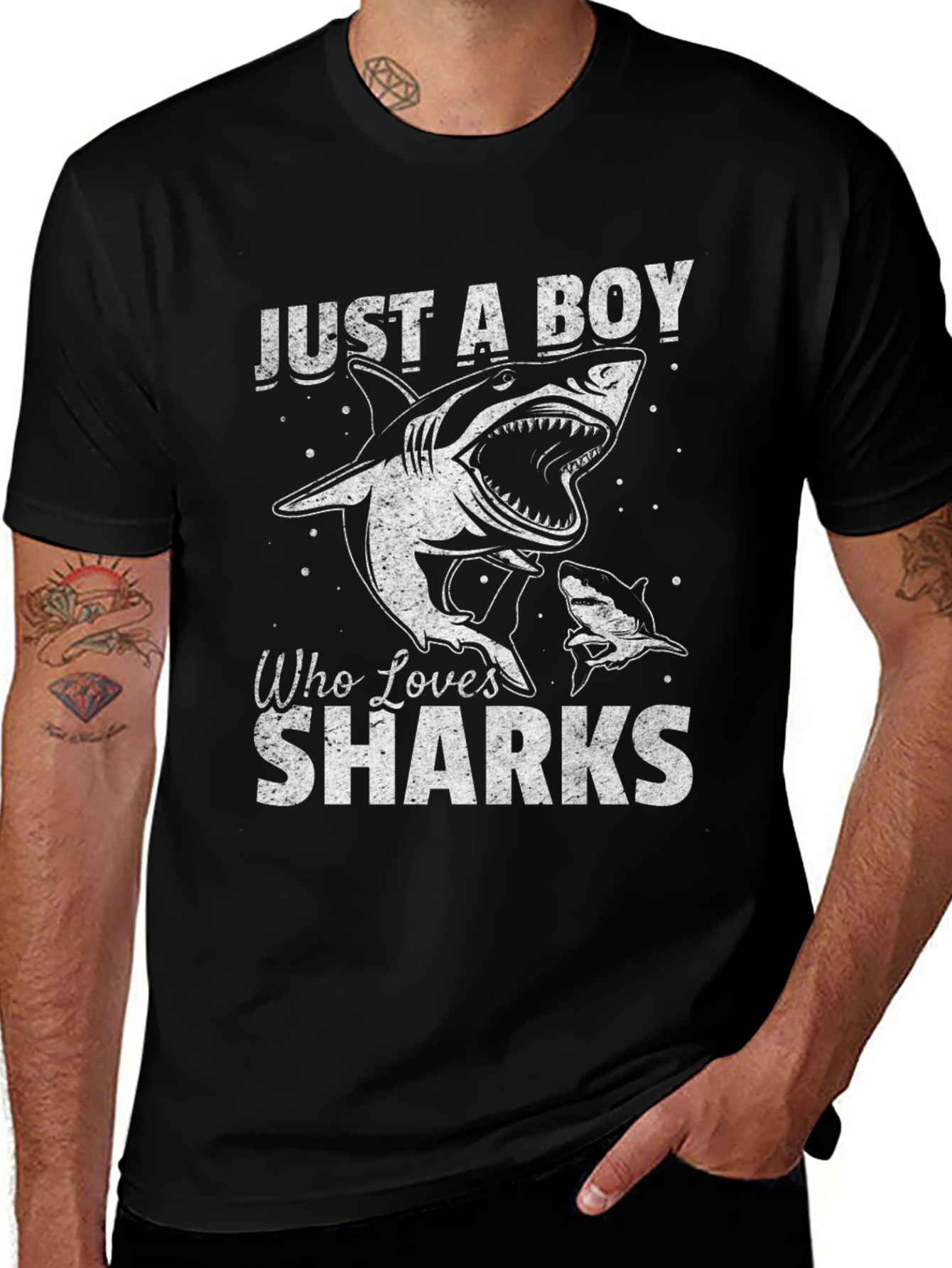 Just A Boy Who Loves Sharks T-Shirt
