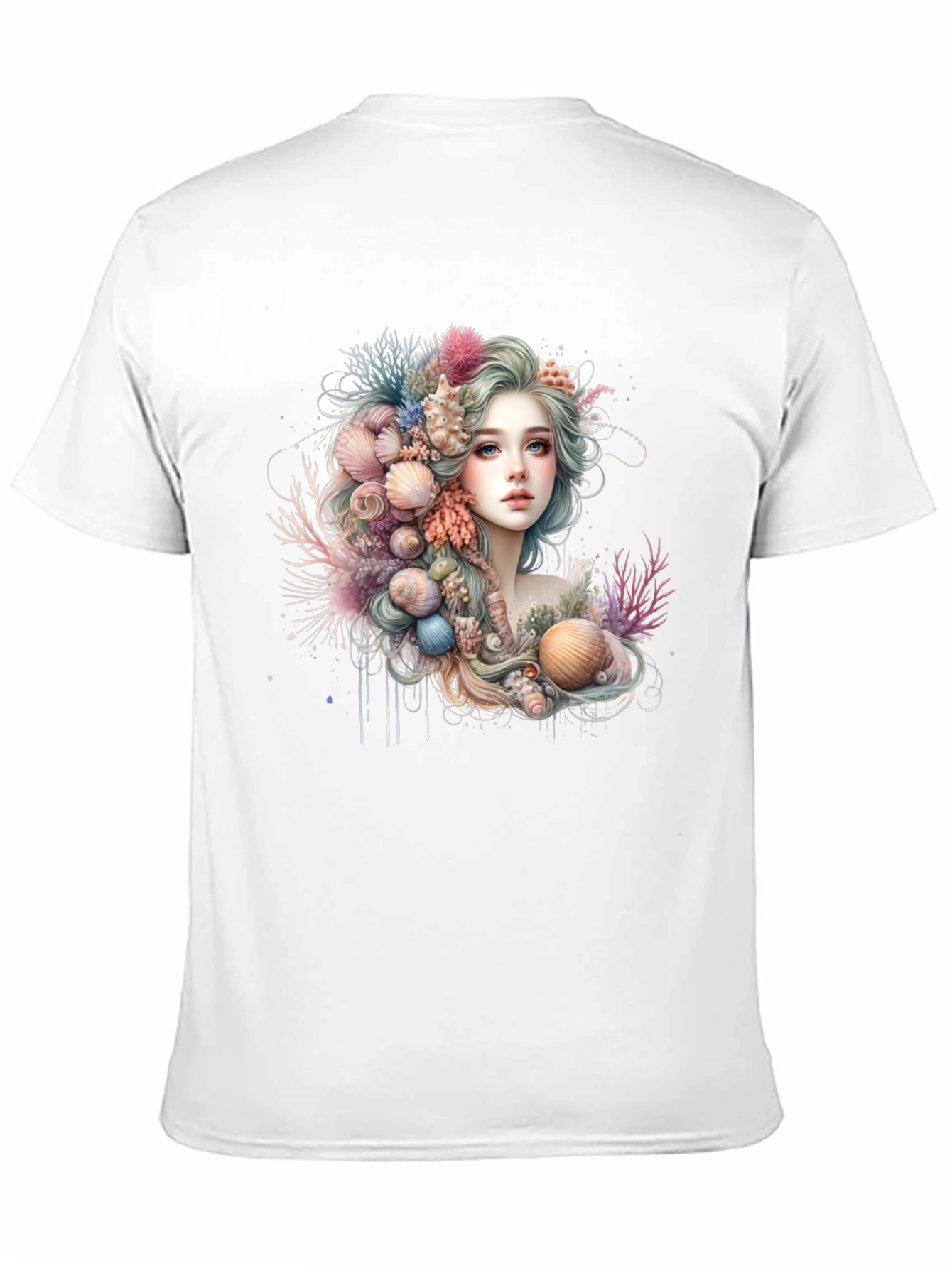 Seashell Mermaid Graphic T-Shirt