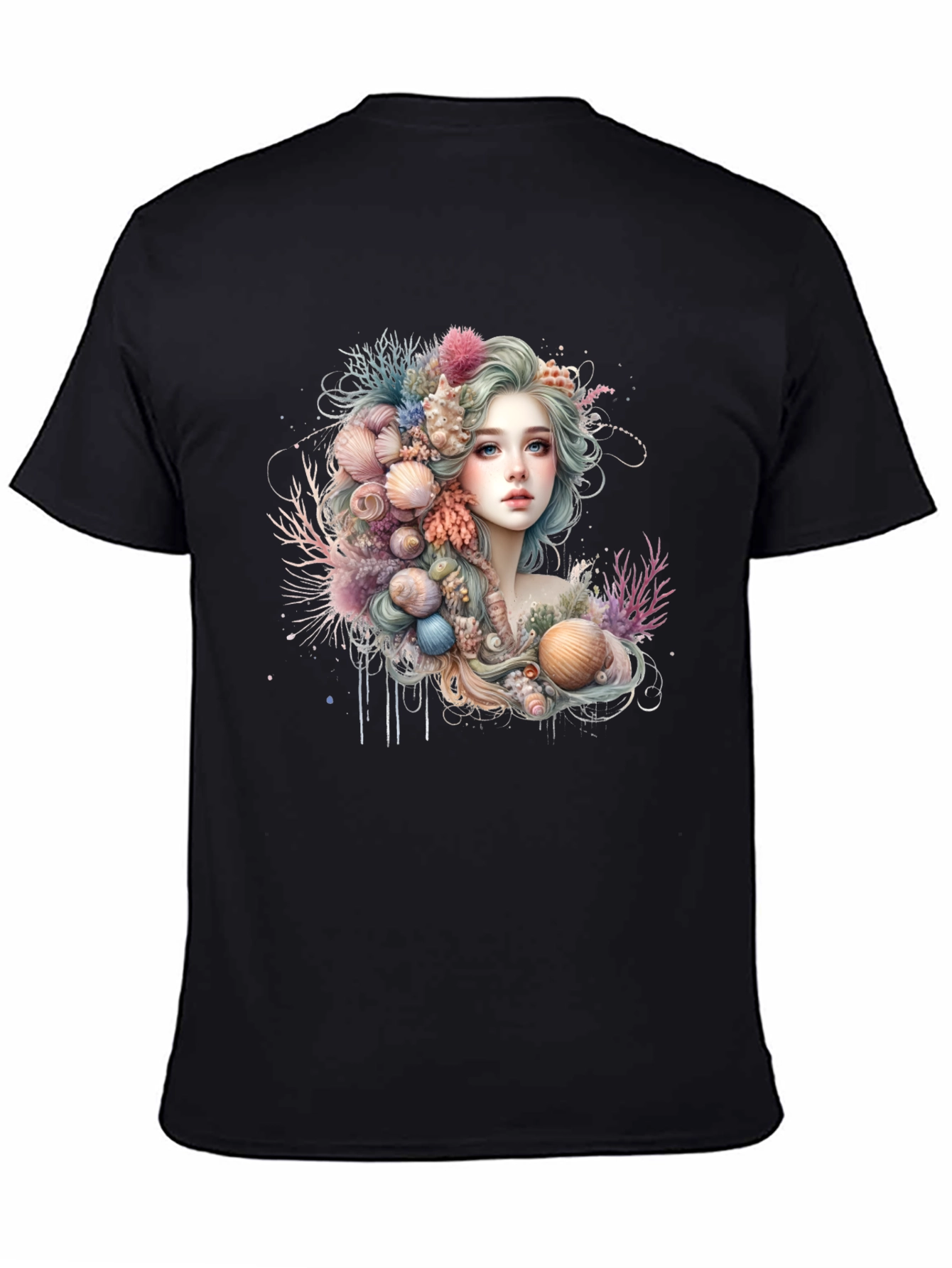 Seashell Mermaid Graphic T-Shirt