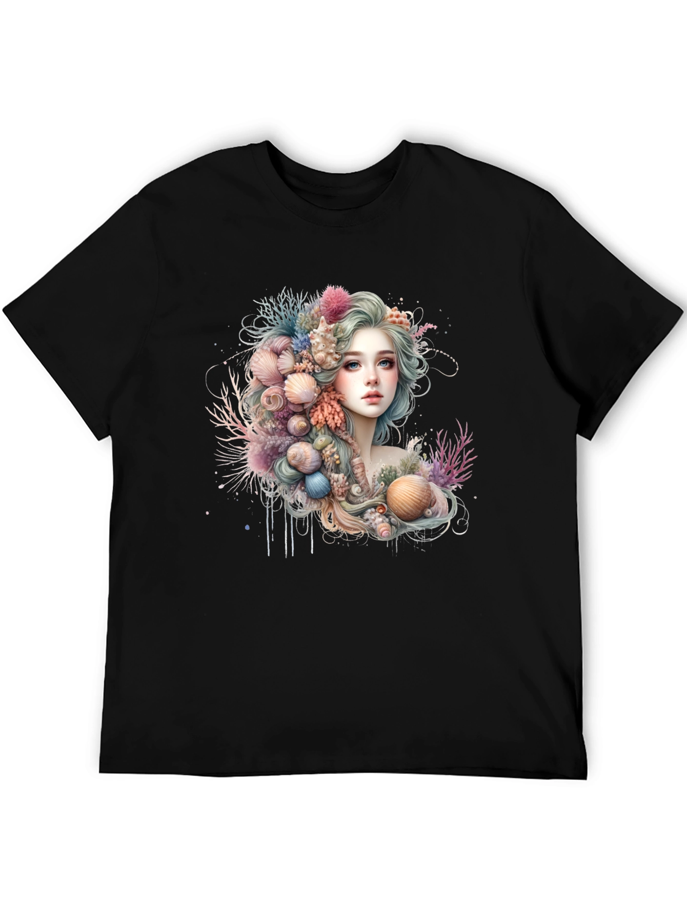 Seashell Mermaid Graphic T-Shirt