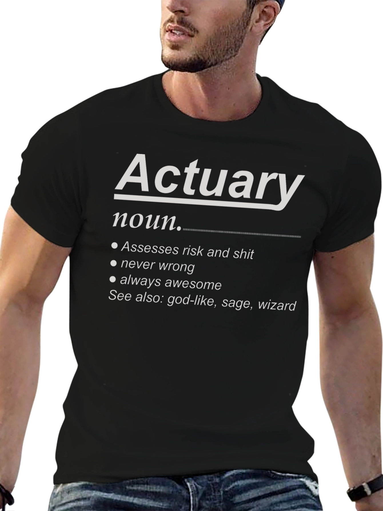 Actuary Definition T-Shirt - Risk Assessor Novelty Tee