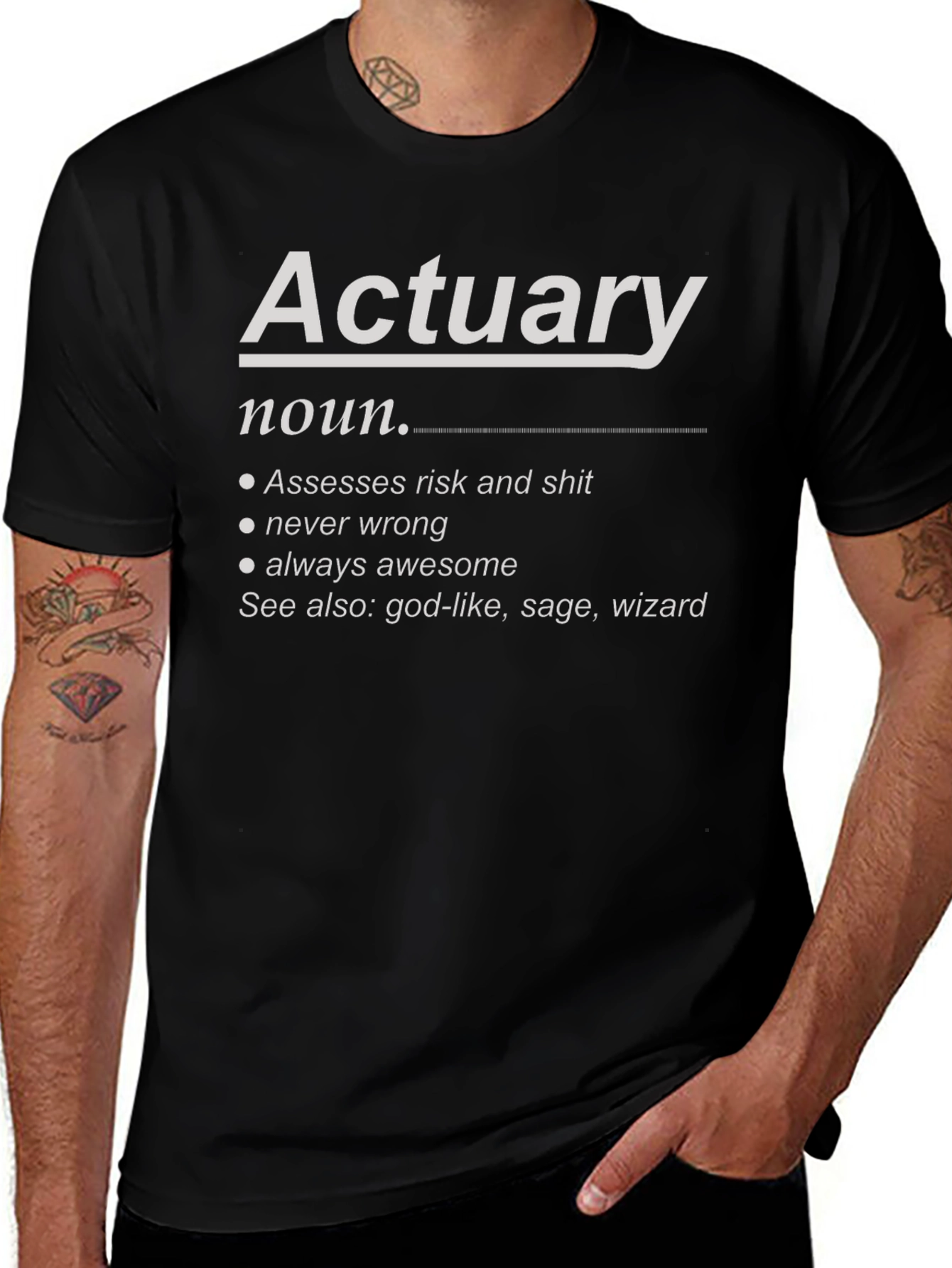 Actuary Definition T-Shirt - Risk Assessor Novelty Tee
