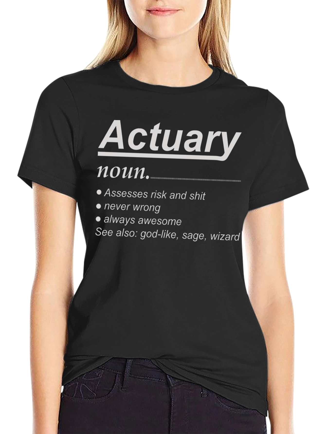 Actuary Definition T-Shirt - Risk Assessor Novelty Tee