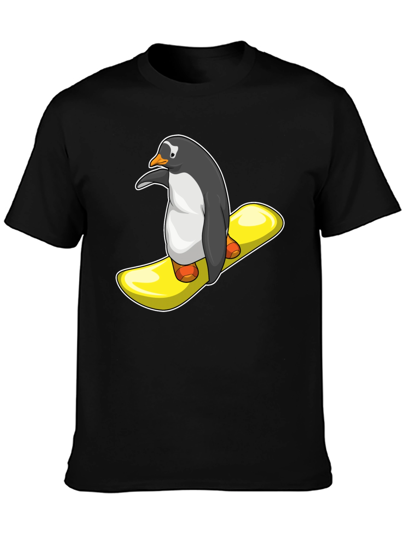 Penguin Snowboard T-Shirt - Unique Graphic Tee