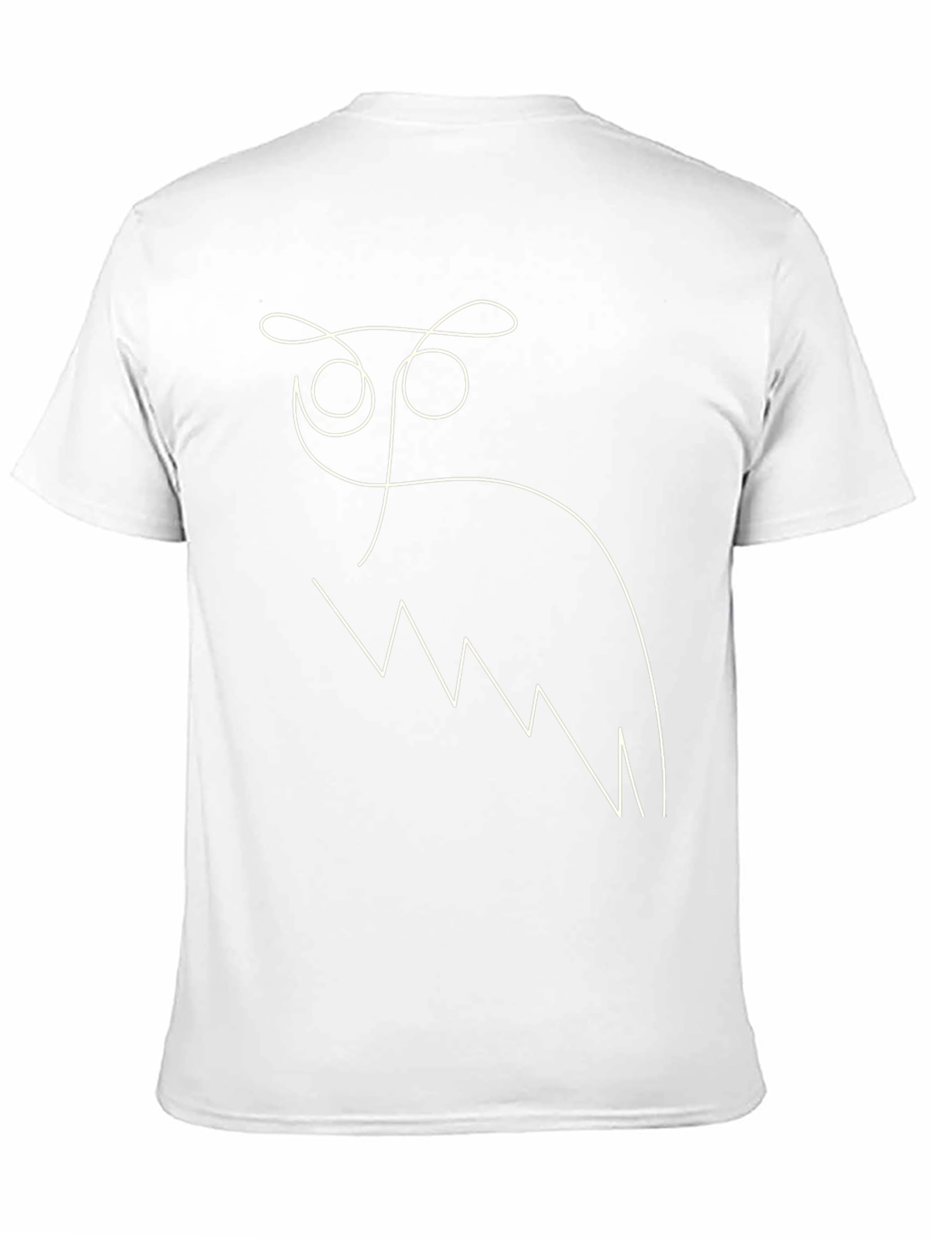 Abstract Owl Graphic T-Shirt - Black