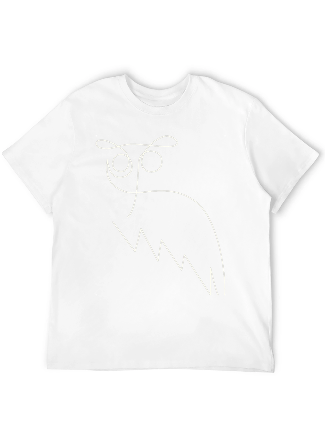 Abstract Owl Graphic T-Shirt - Black