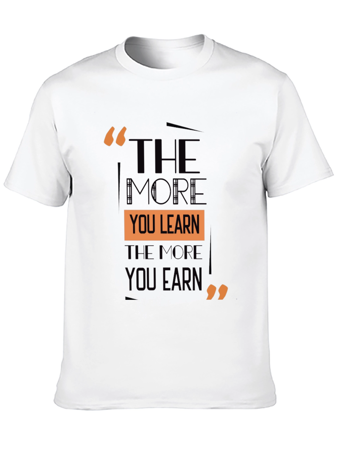 The More You Learn Graphic Tee - Black