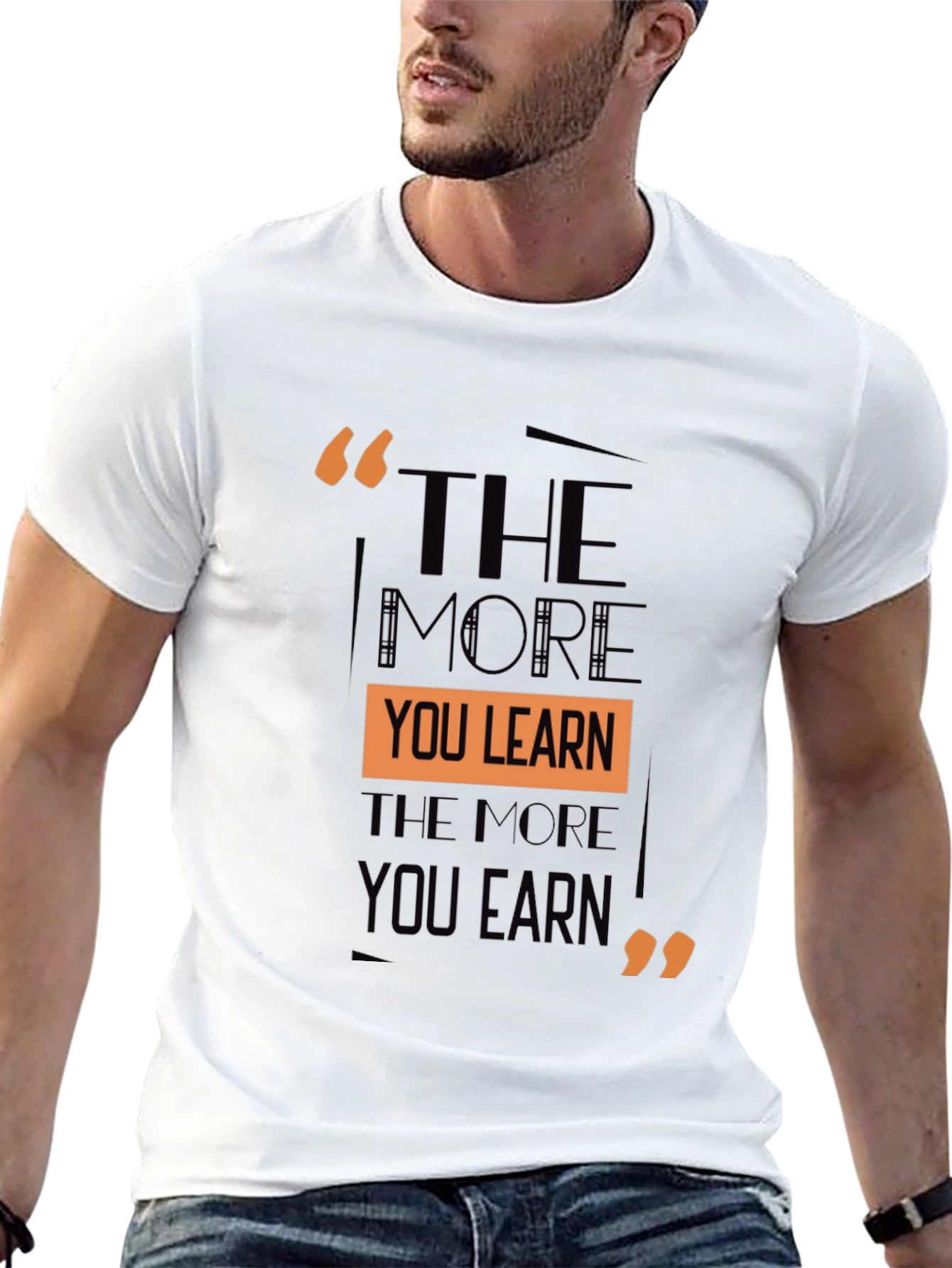 The More You Learn Graphic Tee - Black