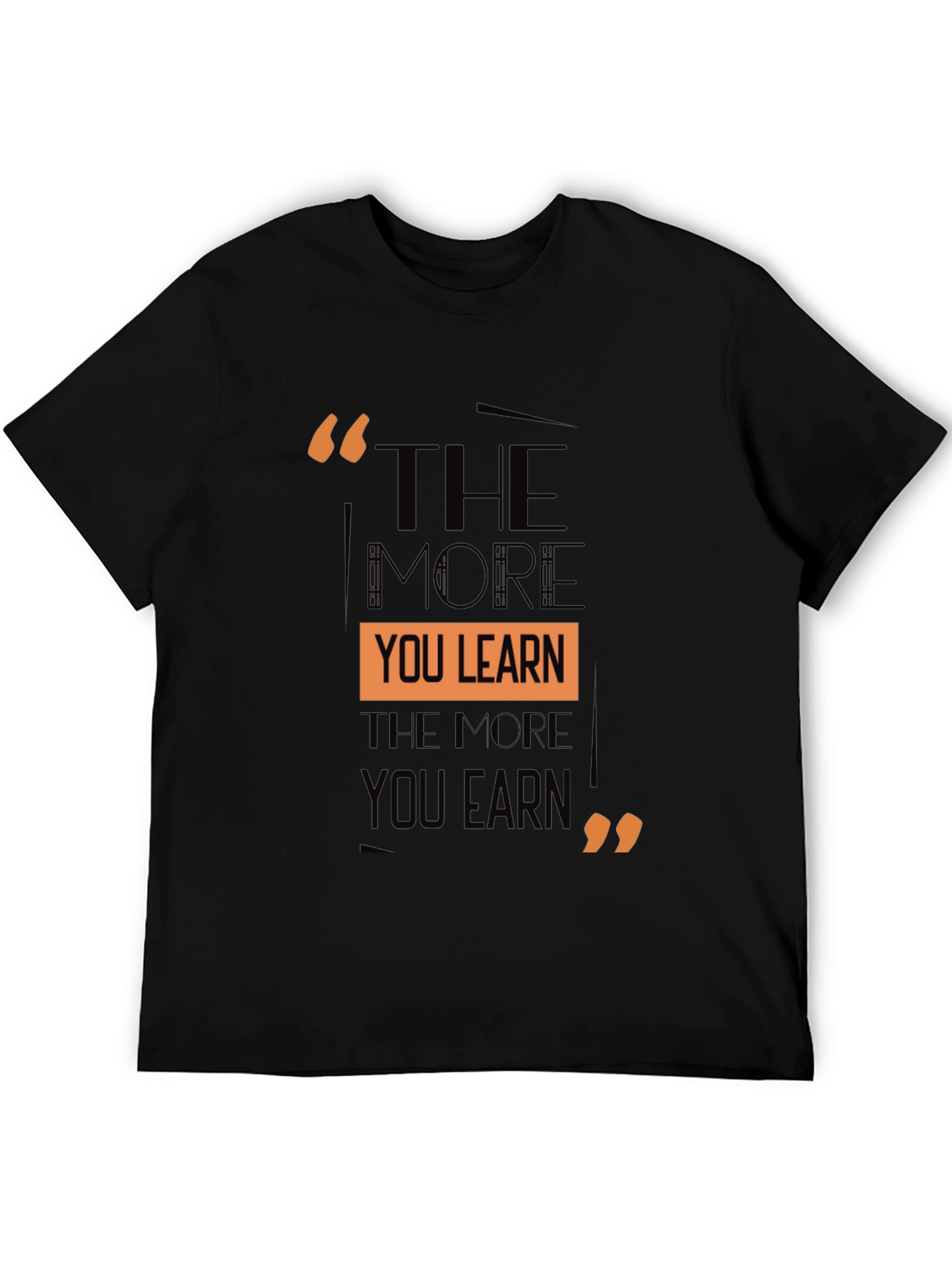 The More You Learn Graphic Tee - Black