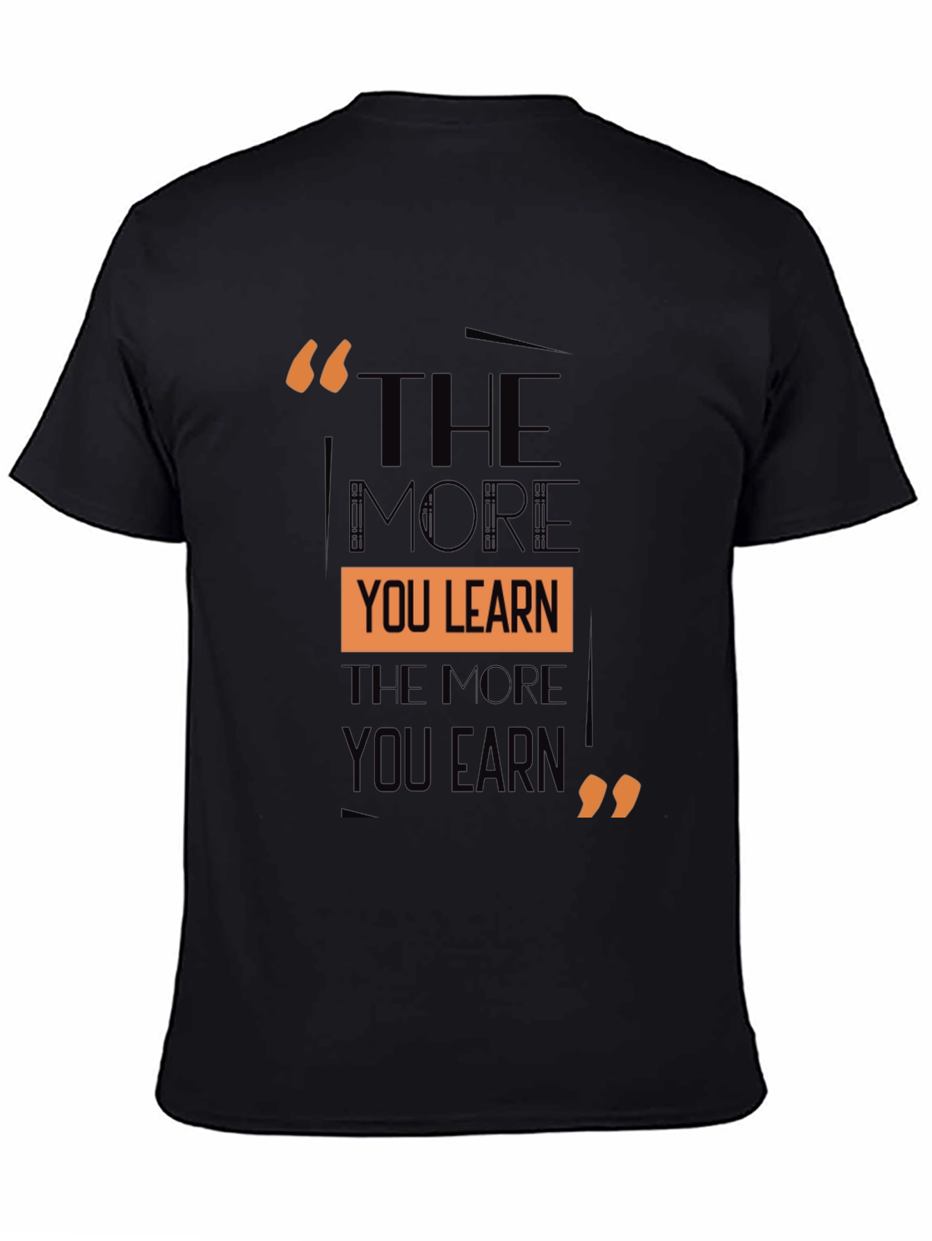 The More You Learn Graphic Tee - Black