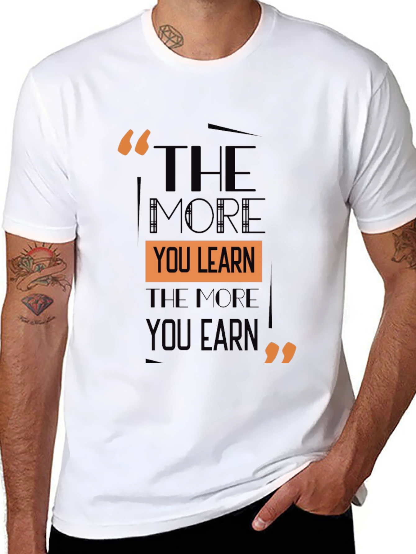 The More You Learn Graphic Tee - Black