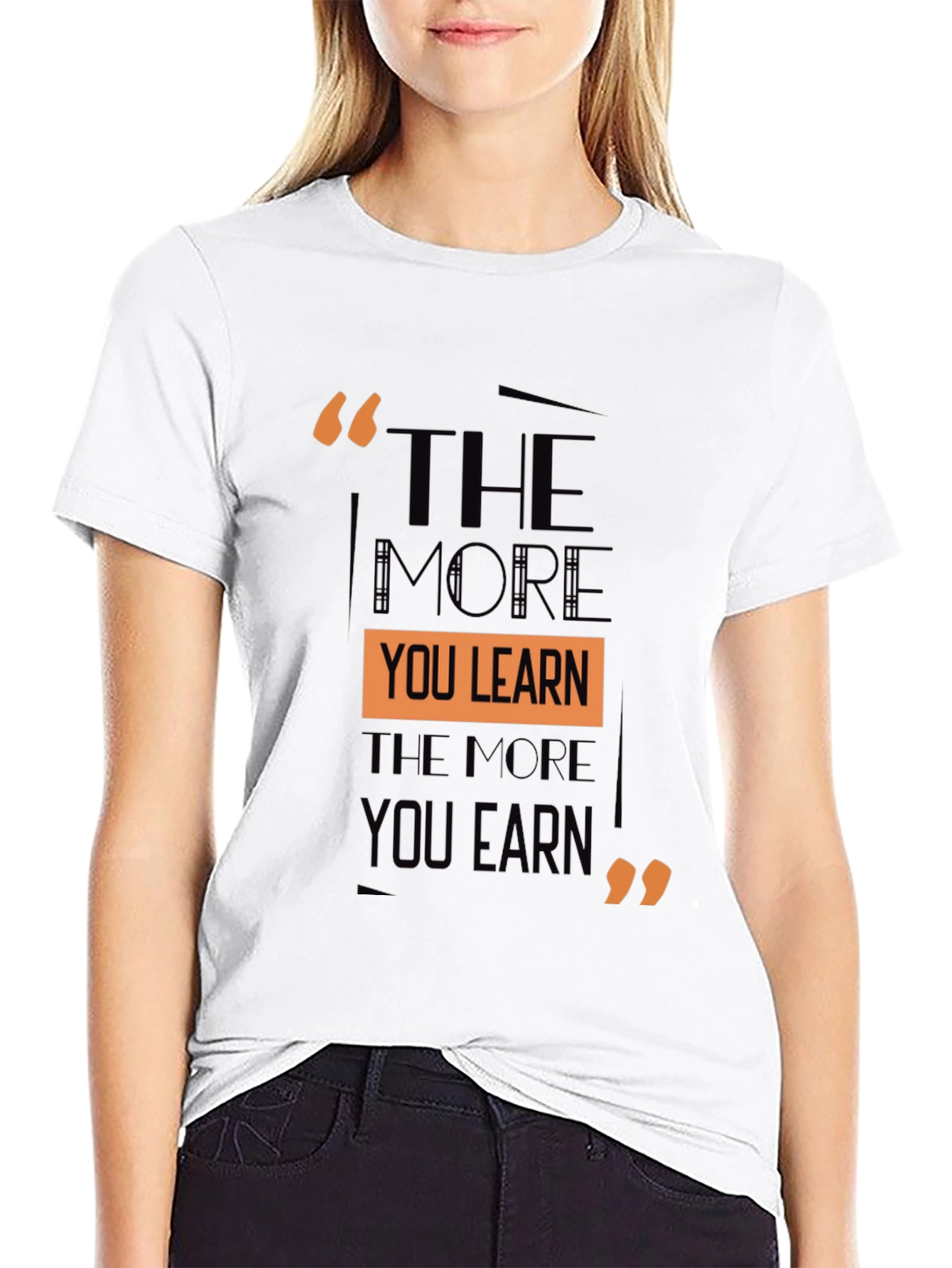 The More You Learn Graphic Tee - Black