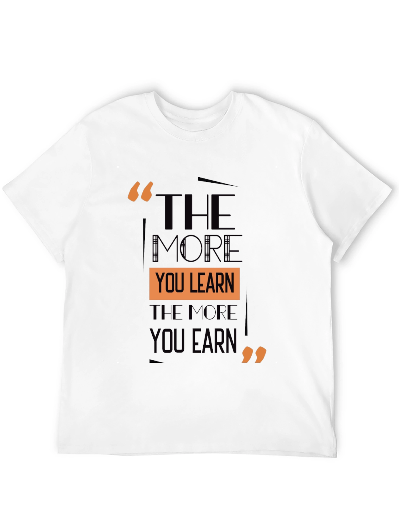The More You Learn Graphic Tee - Black